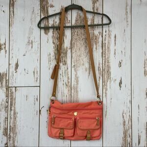 Vintage Mimosa Crossbody Purse, Coral color. In excellent condition!